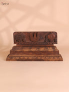 Wooden Hand Carved Painted Shank Chakra Namam Panel (9x17)