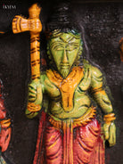 Wooden Hand Carved Painted Dasavatharam Panel (9x36)