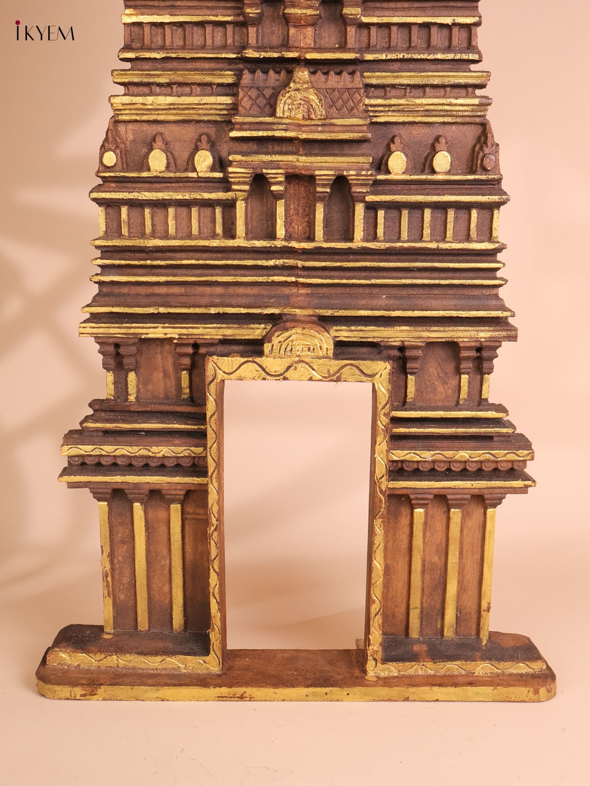 Wooden Hand Carved Temple Gopuram Vertical (37x18)