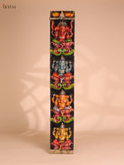 Wooden Hand Carved Painted Ganesha vertical (35x6)