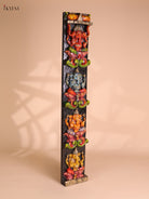 Wooden Hand Carved Painted Ganesha vertical (35x6)