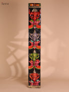 Wooden Hand Carved Painted Ganesha vertical (35x6)