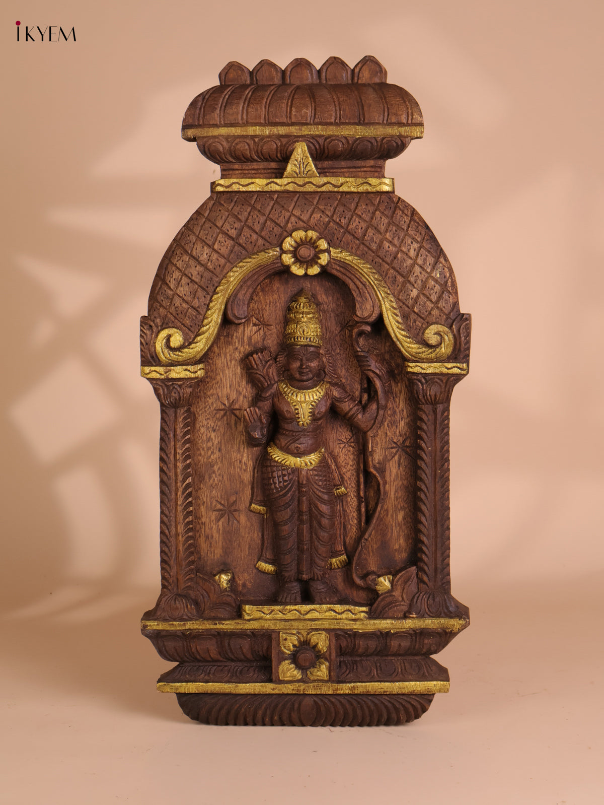 Wooden Hand Carved Ramar Avataram Gopuram Vertical (24x12)