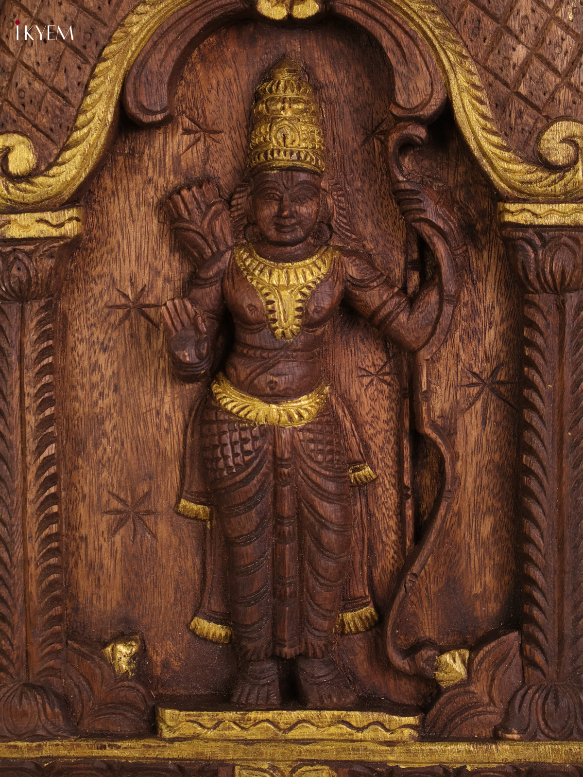 Wooden Hand Carved Ramar Avataram Gopuram Vertical (24x12)