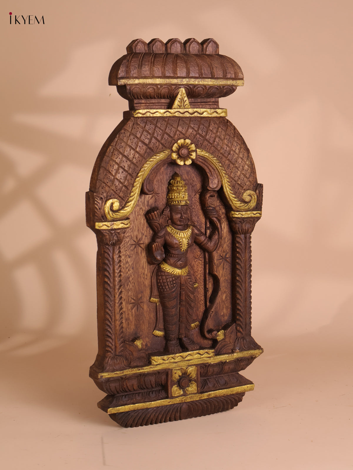 Wooden Hand Carved Ramar Avataram Gopuram Vertical (24x12)