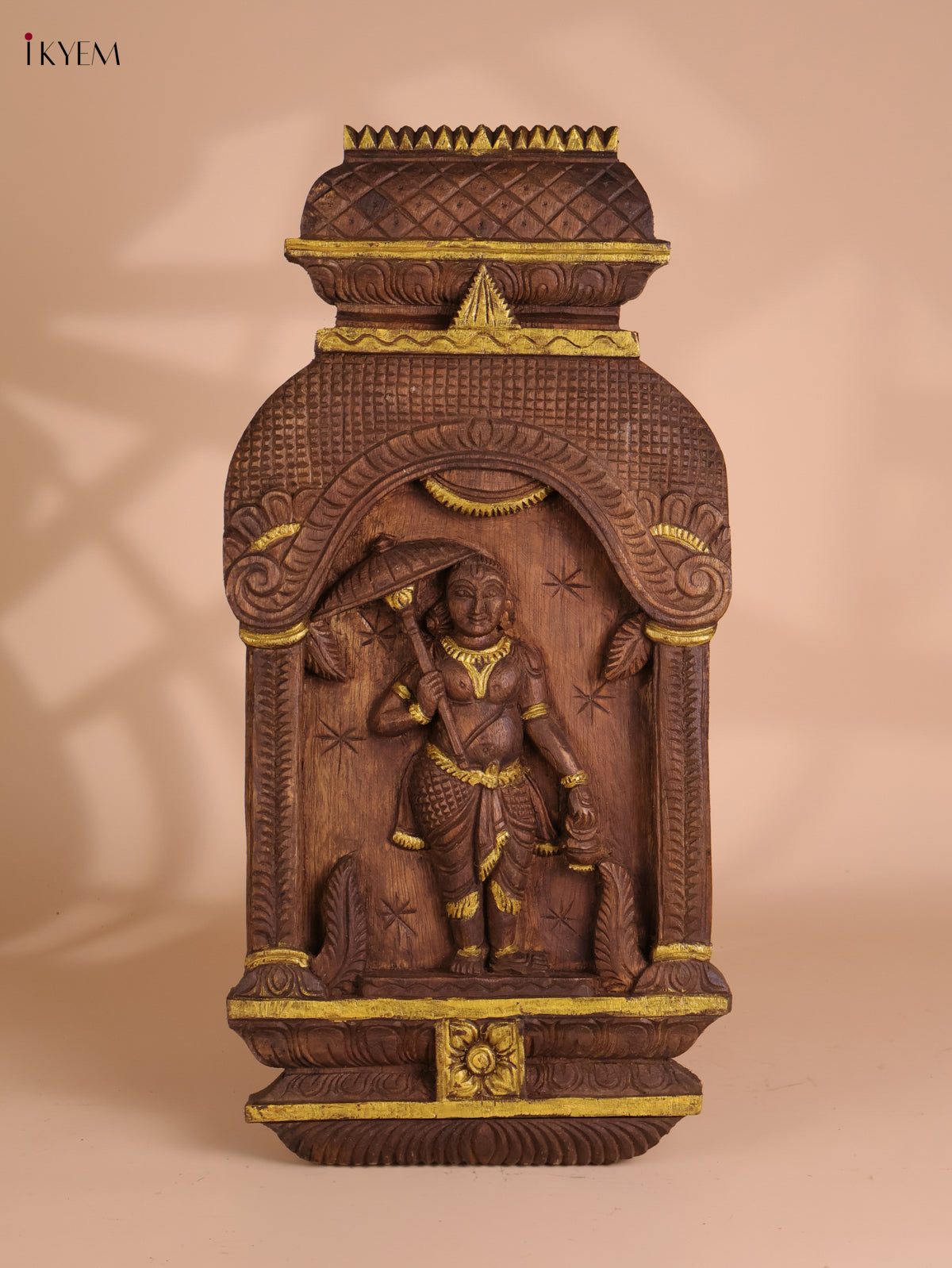 Wooden Hand Carved Vamana Avataram Gopuram Vertical (24x12)