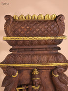 Wooden Hand Carved Krishna Avataram Gopuram Vertical (24x12)