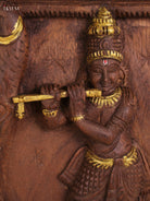 Wooden Hand Carved Krishna Avataram Gopuram Vertical (24x12)