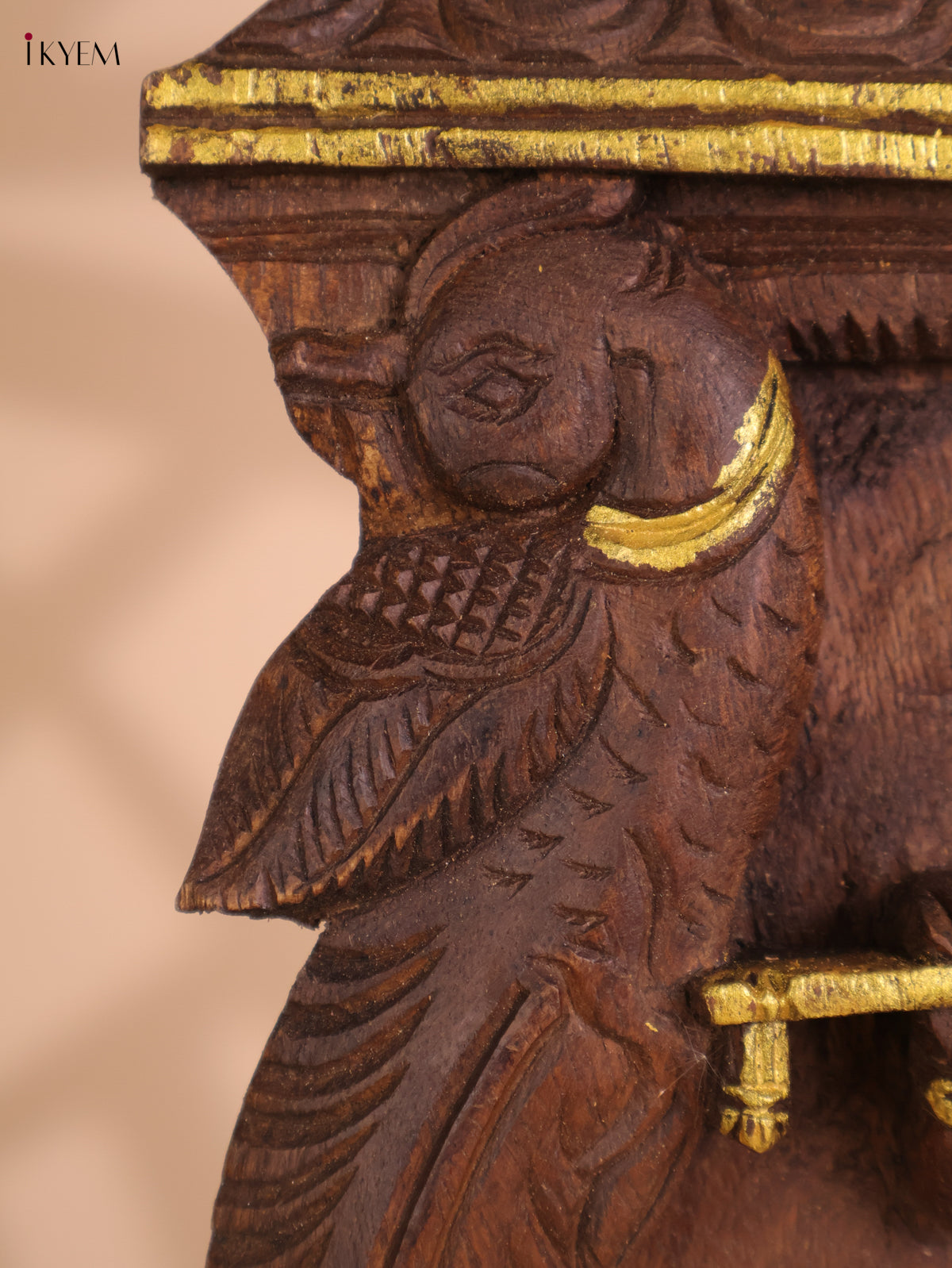 Wooden Hand Carved Krishna Avataram Gopuram Vertical (24x12)