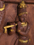 Wooden Hand Carved Krishna Avataram Gopuram Vertical (24x12)
