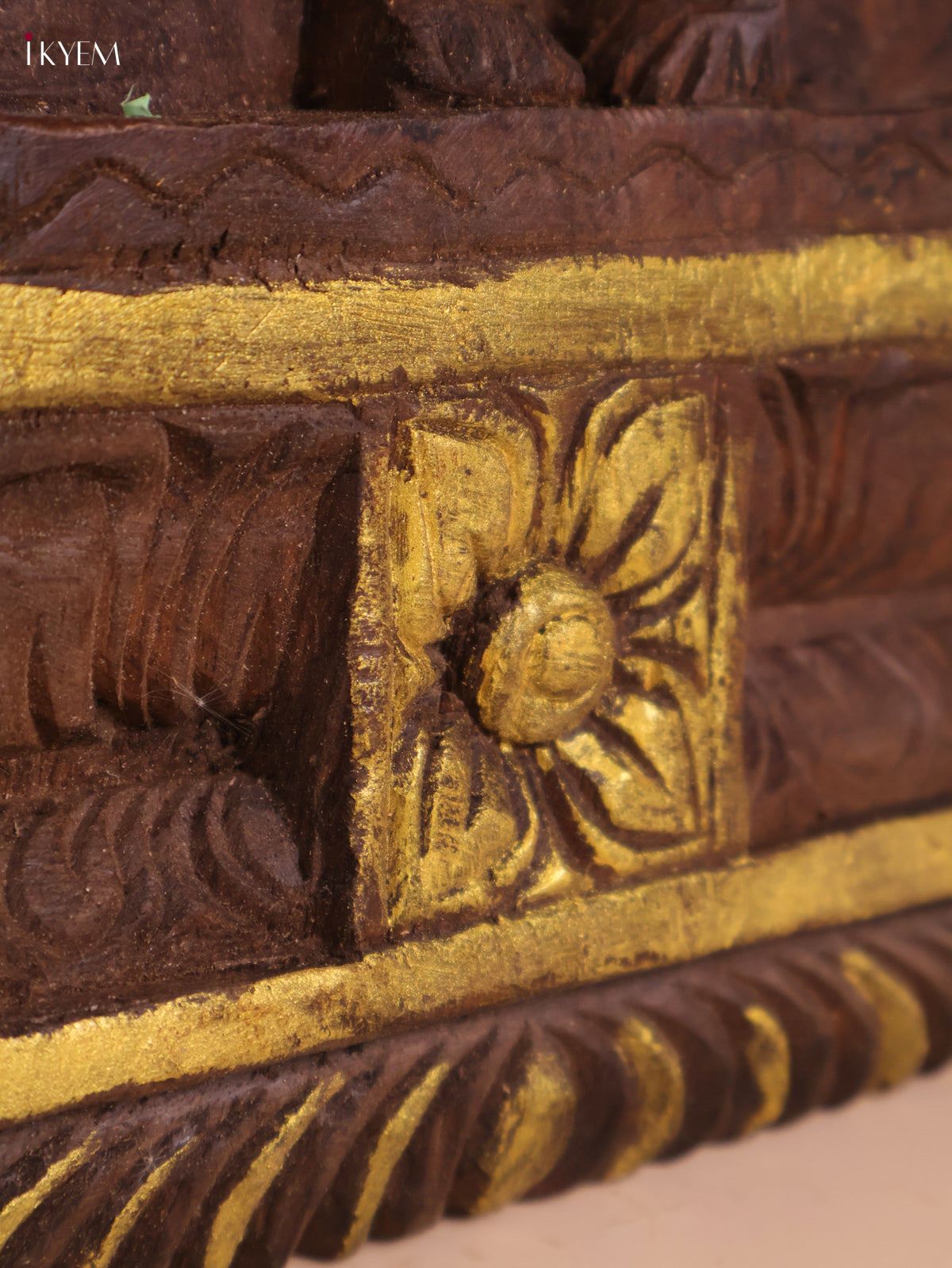 Wooden Hand Carved Krishna Avataram Gopuram Vertical (24x12)