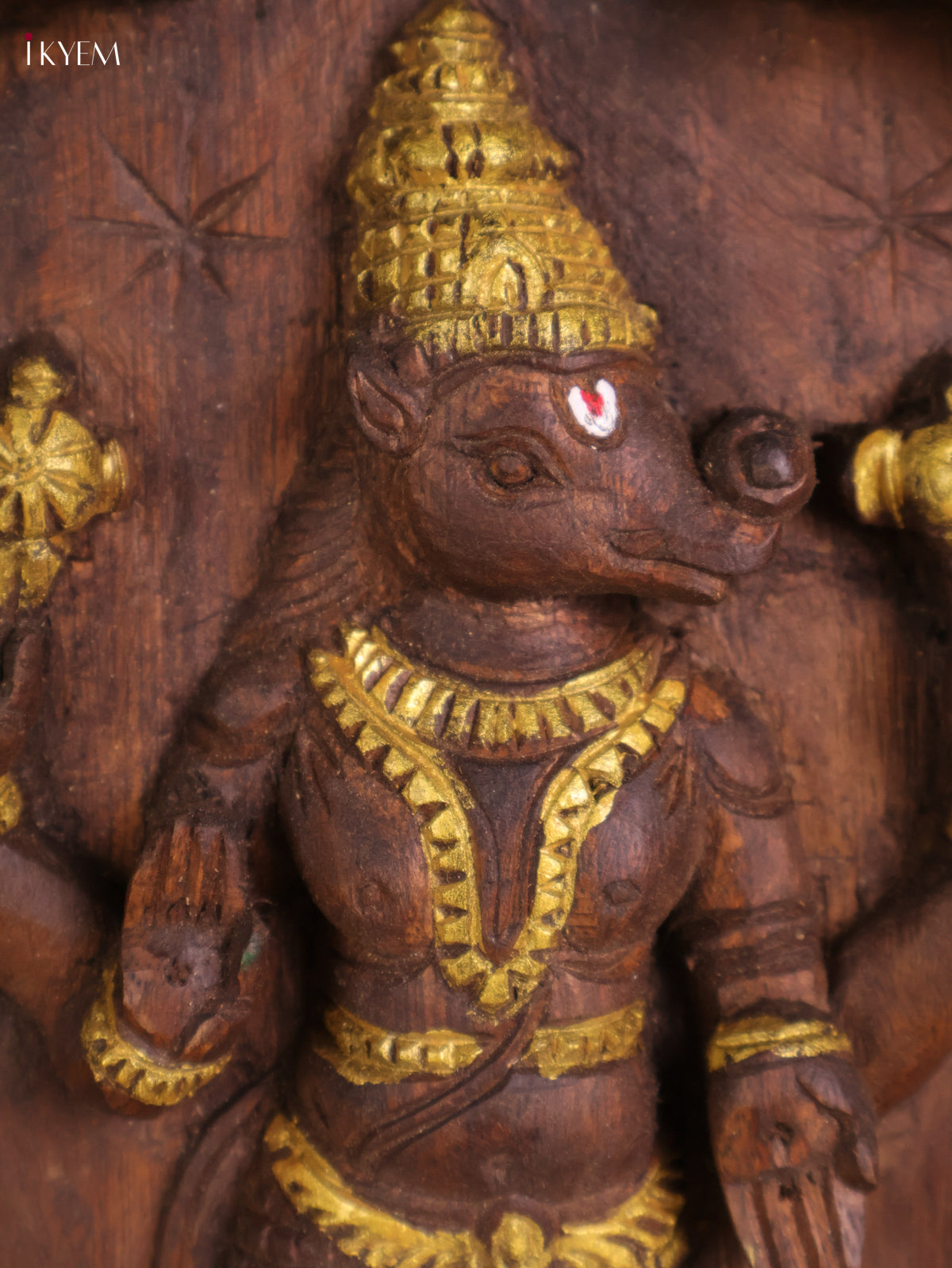 Wooden Hand Carved Varha Avataram Gopuram Vertical (24x12)