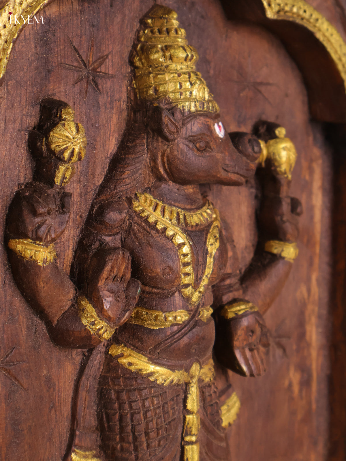 Wooden Hand Carved Varha Avataram Gopuram Vertical (24x12)