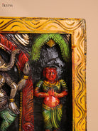 Wooden Hand Carved Painted Ganesha Panel(18x30)