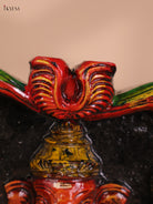 Wooden Hand Carved Painted Gaja Ganesha Panel (12x48)