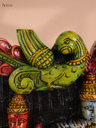 Wooden Hand Carved Painted Krishna Panel(48x12)