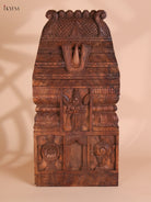 Wooden Hand Carved Painted Garudan Vertical Gopuram (24x12)