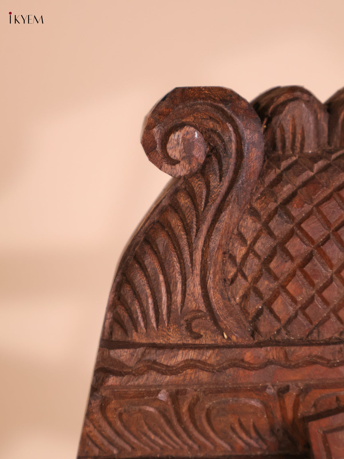 Wooden Hand Carved Painted Garudan Vertical Gopuram (24x12)