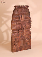Wooden Hand Carved Painted Garudan Vertical Gopuram (24x12)