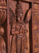 Wooden Hand Carved Painted Garudan Vertical Gopuram (24x12)