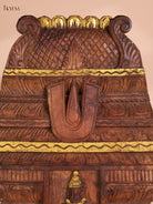 Wooden Hand Carved Hanuman Vertical Gopuram-Wood (24x12)