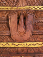 Wooden Hand Carved Hanuman Vertical Gopuram-Wood (24x12)