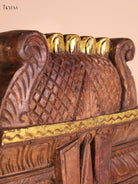 Wooden Hand Carved Hanuman Vertical Gopuram-Wood (24x12)