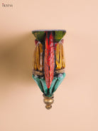 Wooden Hand Carved Painted Bodhil wall Bracket (Set of 2)(7x9)