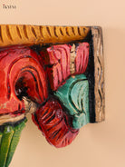 Wooden Hand Carved Painted Bodhil wall Bracket(10x12)