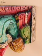 Wooden Hand Carved Painted Bodhil wall Bracket(10x12)