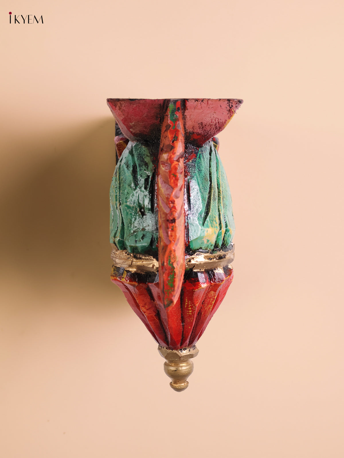 Wooden Hand Carved Painted Bodhil wall Bracket(10x12)