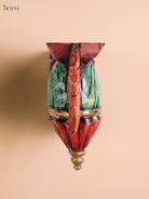 Wooden Hand Carved Painted Bodhil wall Bracket(10x12)