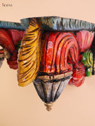 Wooden Hand Carved Painted Bodhil wall Bracket(10x12)