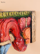 Wooden Hand Carved Painted Bodhil wall Bracket(10x12)