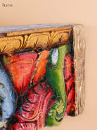 Wooden Hand Carved Painted Bodhil wall Bracket(10x12)