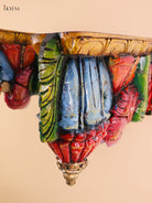 Wooden Hand Carved Painted Bodhil wall Bracket(10x12)