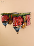 Wooden Hand Carved Painted Bodhil wall Bracket(10x12)