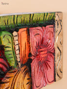 Wooden Hand Carved Painted Bodhil wall Bracket(10x12)