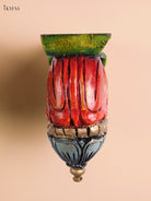 Wooden Hand Carved Painted Bodhil wall Bracket(10x12)