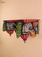 Wooden Hand Carved Painted Bodhil wall Bracket(10x12)