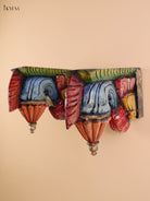 Wooden Hand Carved Painted Bodhil wall Bracket(10x12)