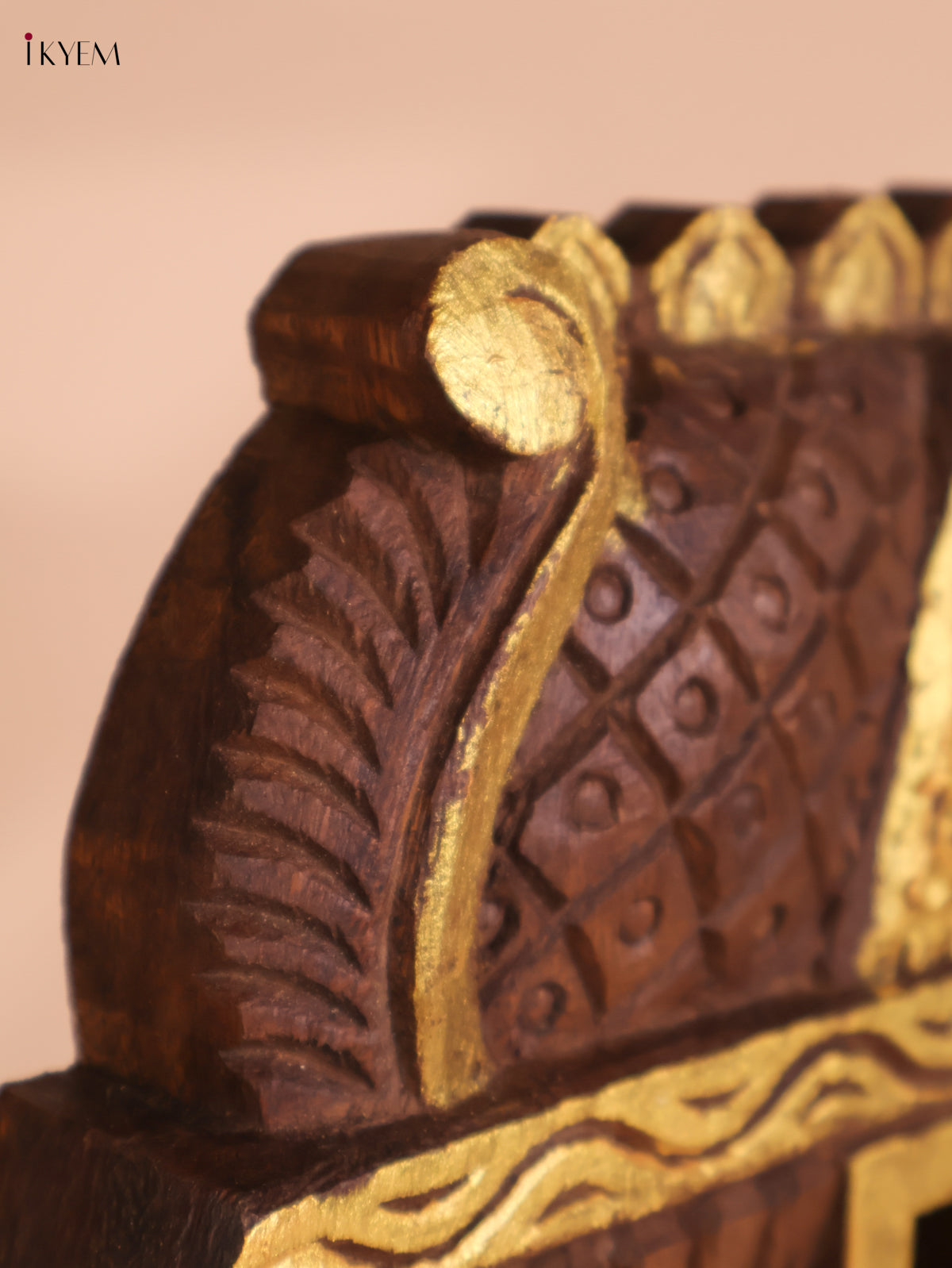 Wooden Hand Carved Yalli Gopuram (18x12)