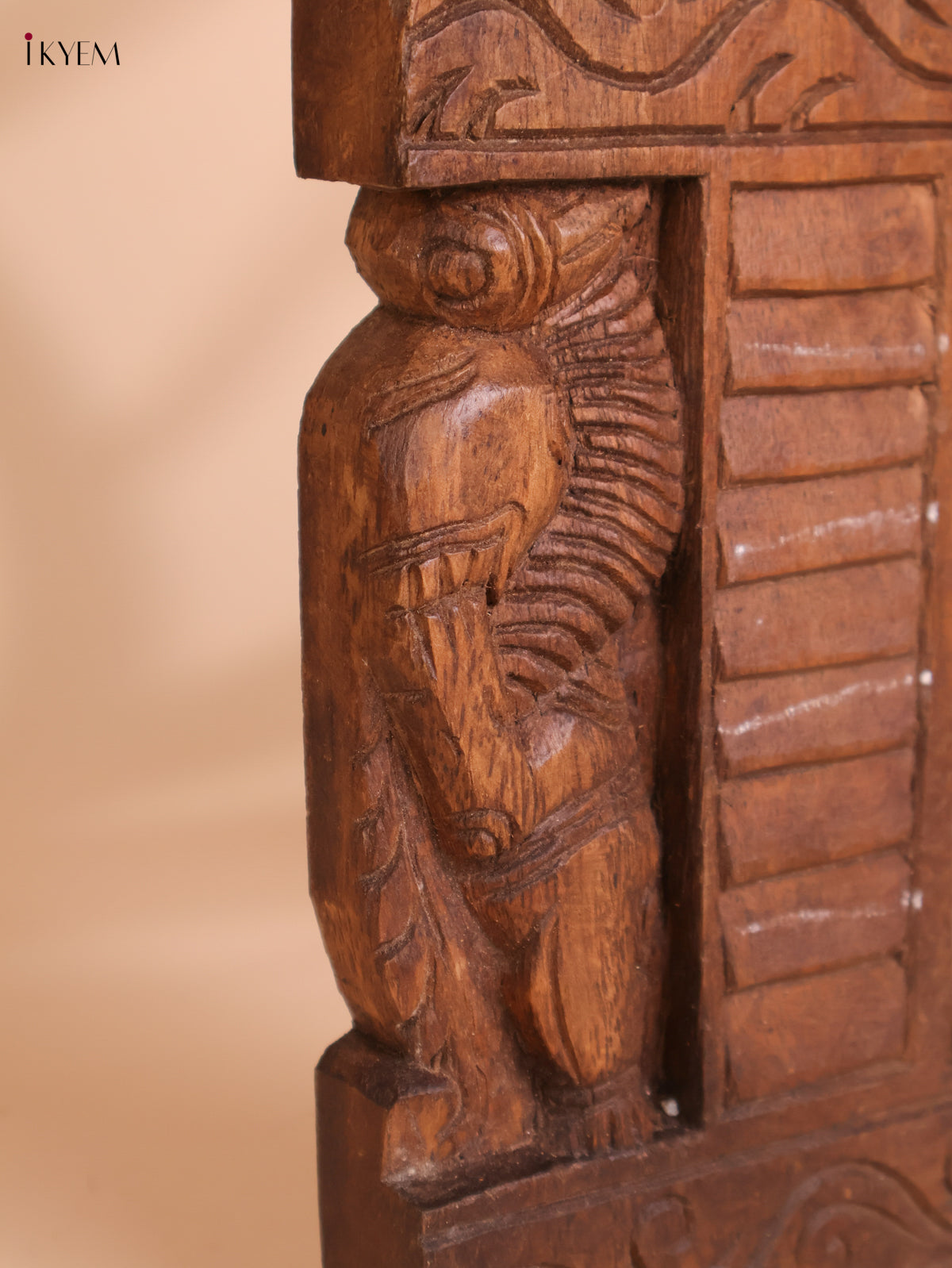 Wooden Hand Carved Yalli Gopuram (18x12)