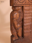 Wooden Hand Carved Yalli Gopuram (18x12)