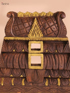 Wooden Hand Carved Shanku Chakram Gopuram (18x12)