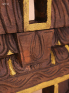 Wooden Hand Carved Shanku Chakram Gopuram (18x12)