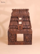 Wooden Hand Carved Shanku Chakram Gopuram (18x12)