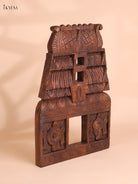 Wooden Hand Carved Shanku Chakram Gopuram (18x12)