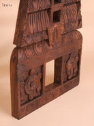 Wooden Hand Carved Shanku Chakram Gopuram (18x12)