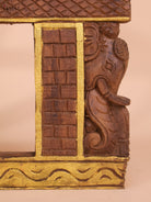 Wooden Hand Carved Painted Elephant Gopuram (18x12)